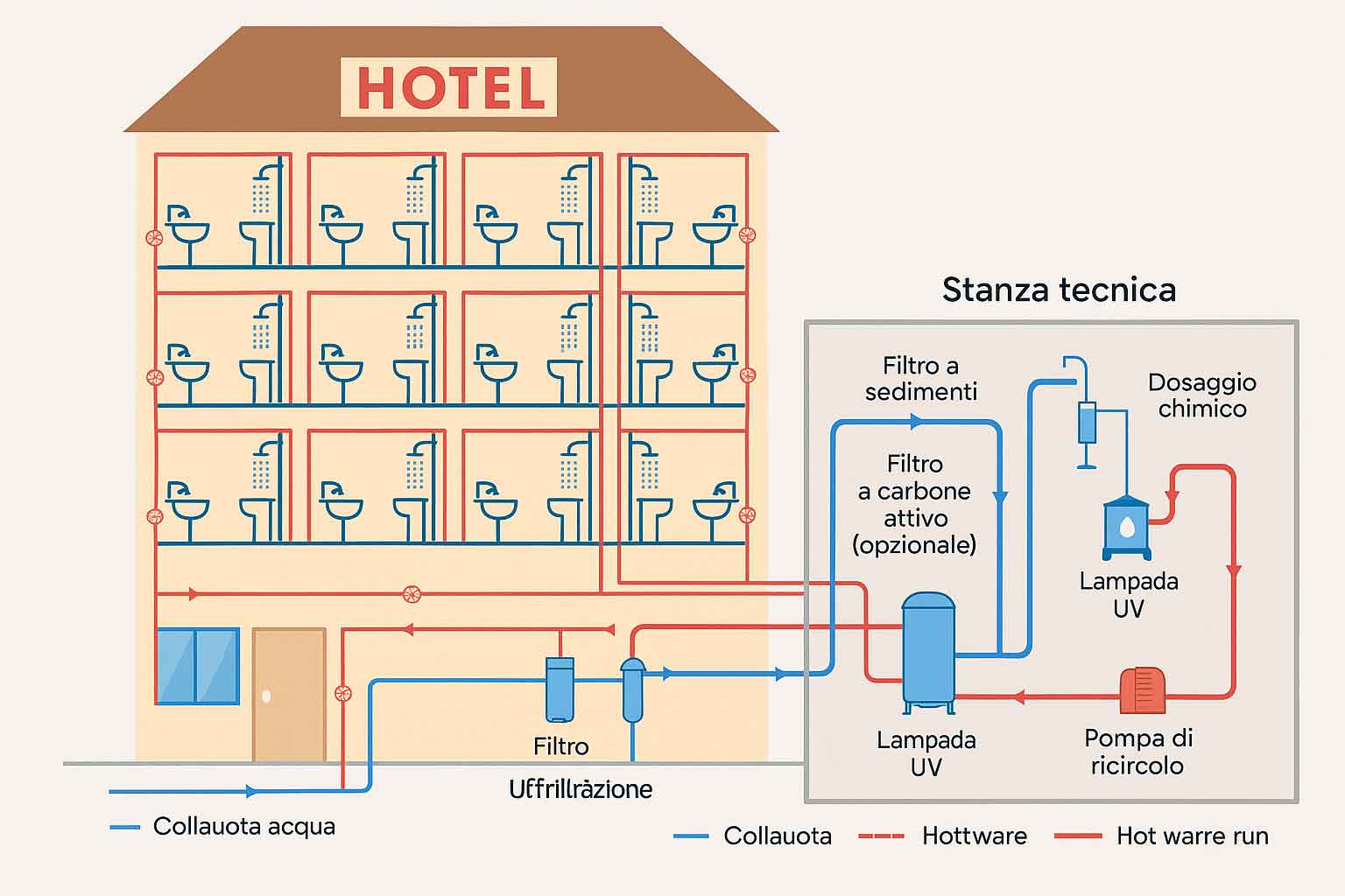 impianti legionella per hotels